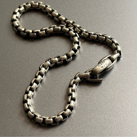 David Yurman Sterling Silver Box Chain Bracelet - Picture 7 of 7